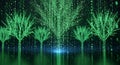 Digital Forest Binary Code Trees Data Stream Metaverse Concept Royalty Free Stock Photo
