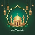 digital format Eid Mubarak Social Media Post Warm greeting Royalty Free Stock Photo