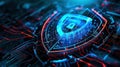 Digital Fortress: Abstract Cyber Shield