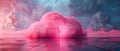Digital Fortress: Encrypted Cloud Encryption in a Surreal Sky. Concept Cloud Security, Data