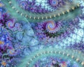 Blue and Purple Beaded Spirals Royalty Free Stock Photo