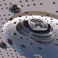 Spaceship - Fractal Design Art Illustration Backdrop Royalty Free Stock Photo