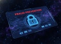 Digital Fraud Prevention Secure Payment Interface Royalty Free Stock Photo