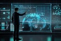 Digital Frontier: Exploring Blockchain and Cyber Technology in Technological Display. AI Generated.