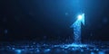 The Digital Frontier: A Glowing Arrow of Progress Cuts Through the Matrix of Code, Guiding Us into the Future of Technology