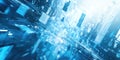 The Digital Frontier: A mesmerizing landscape of interconnected circuits and data streams, where technology pushes the boundaries