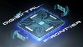 Digital frontier microchip technology innovation Royalty Free Stock Photo