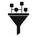 Digital funnel content icon simple vector. Filter internet