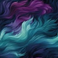 Digital fur pattern in purple and blue with textural explorations (tiled)