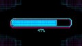 Digital Futuristic Loading Bar with Progress Indicator and Glitch Effects Royalty Free Stock Photo