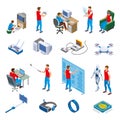 Digital Gadget Evolution Isometric Icons