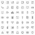 Digital Gadgets line icons set Royalty Free Stock Photo