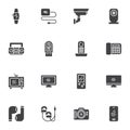 Digital gadgets vector icons set