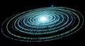 Digital Galaxy Spiral Made of Binary Code Royalty Free Stock Photo
