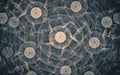 Digital generated image in the form of abstract geometric shapes of various shades and colors for use in web design and computer Royalty Free Stock Photo