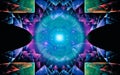 Digital generated image in the form of abstract geometric shapes of various shades and colors for use in web design and computer Royalty Free Stock Photo