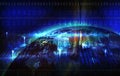 Digital generated image of global data.
