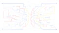 Digital geometric data network elements background