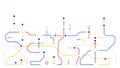 Digital geometric data network elements abstract background Royalty Free Stock Photo