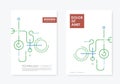 Digital geometric data network elements. Vector abstract background Royalty Free Stock Photo