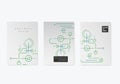 Digital geometric data network elements. Vector abstract background Royalty Free Stock Photo
