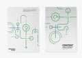 Digital geometric data network elements. Vector abstract background Royalty Free Stock Photo