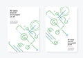 Digital geometric data network elements. Vector abstract background Royalty Free Stock Photo