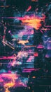 Digital Glitch Abstract Design with Distorted Elements Royalty Free Stock Photo