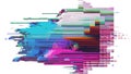 Digital Glitch Effect with Corrupted Data and Pixels, vector design Generative AI Royalty Free Stock Photo