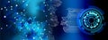 Digital global circuit binary background. future binary technology telecoms background, Network concept. Global, communication. Royalty Free Stock Photo