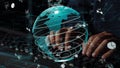 Digital Global Connectivity Concept with Earth and Technology Elements, Representation of Data and Analytics in Modern Royalty Free Stock Photo