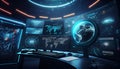 digital global control room Royalty Free Stock Photo