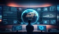 digital global control room Royalty Free Stock Photo