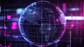 Digital globe displaying global data network connection Royalty Free Stock Photo