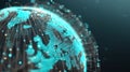 Digital Globe with Network Connections and Data Points Royalty Free Stock Photo