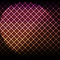 Digital glowing background. Hi-tech pink and orange grid design