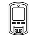 Digital glucometer icon, outline style