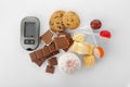 Digital glucometer and sweets