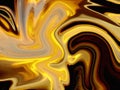 Digital gold abstract background with liquify flow Royalty Free Stock Photo