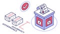 Digital Governance and Democratic Processes Illustration, vector design Generative AI Royalty Free Stock Photo