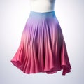 Digital Gradient Mannequin Skirt In Pink And Purple Royalty Free Stock Photo