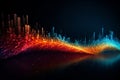 Digital graphic abstract background for technological processes, neural networks, digital data storage Royalty Free Stock Photo