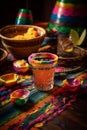 A bright and colorful Cincy de Mayo Illustration. Royalty Free Stock Photo