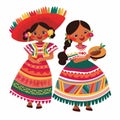 A bright and colorful Cincy de Mayo Illustration. Royalty Free Stock Photo