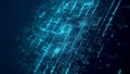 Digital graphics, abstractions with images of nanotechnology and innovative solutions