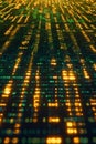 Digital green interface with pixelated data stream Royalty Free Stock Photo