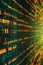Digital green interface with pixelated data stream Royalty Free Stock Photo