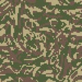 Digital green khaki camo, seamless pattern. Military camouflage, texture. Soldier  fabric textile print designs. Vector Royalty Free Stock Photo