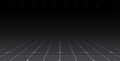 Digital grid flor.Futuristic perspective wireframe with grid line.Technology background for product presenation.