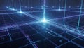 Digital Grid Network with Glowing Blue and Purple Light Connections image photo Royalty Free Stock Photo